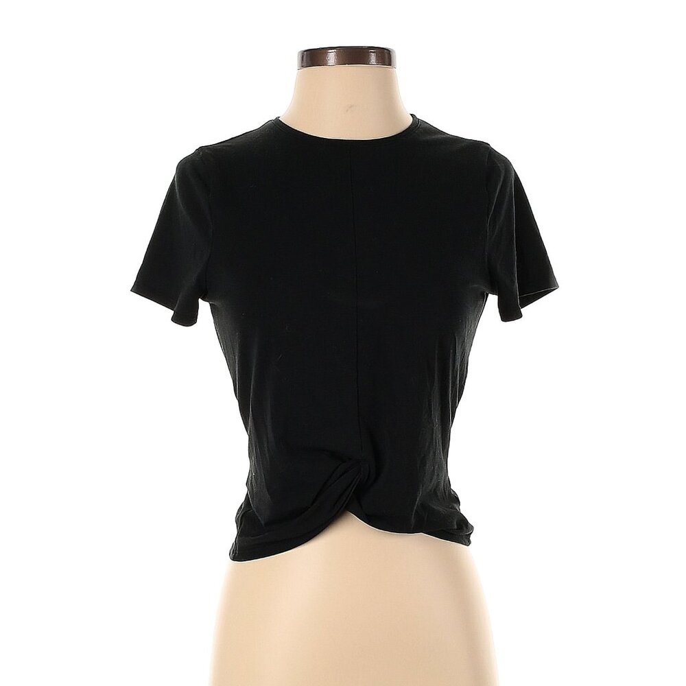 Outdoor Voices Sweatee Ready Set Knot Black Cropped T-Shirt